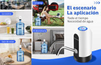 Dispensador de Agua, dispensador electrico con Bateria 1200 mAh, Bomba Grifo de Agua, Eléctrica Portátil con 2 adaptadores para Botellas y garrafas de 5, 8, 10, 13 y 20 litros - details 9