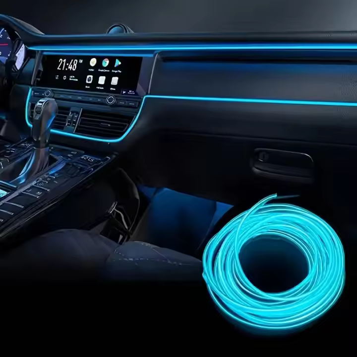 Lámpara De Ambiente LED 3M EL Cold Light Para Coche Con USB Accesorios Interiores De Automóvil Decorativos Para Tablero Y Consola - 1