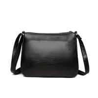 Bolso De Hombro Y Cruzado Para Mujer Textura PU Estilo Clásico Patrón Geométrico Bolsa De La Madre Bolso Medio Versátil - details 3