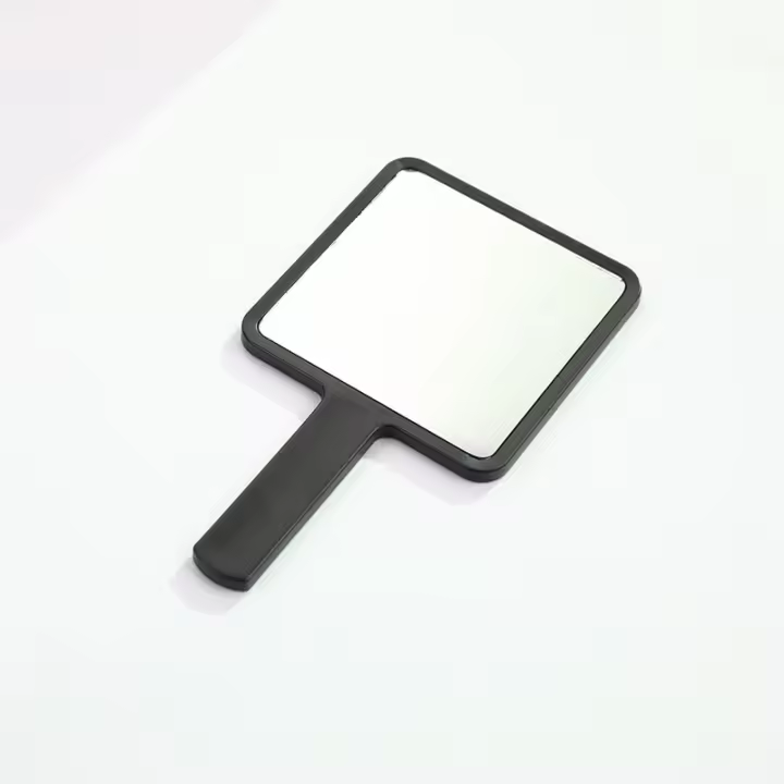 Espejo Compacto De Maquillaje Con Manija Y Logo Personalizado Para Extensiones De Pestañas Forma Cuadrada Para SPA Y Salones De Belleza - 1