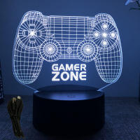 Lámpara De Noche LED NEON GAMER 3D Iluminación RGB Para Habitación De Juegos Decoración De Pared Luz De Mesa Personalizada Para Niños - details 26