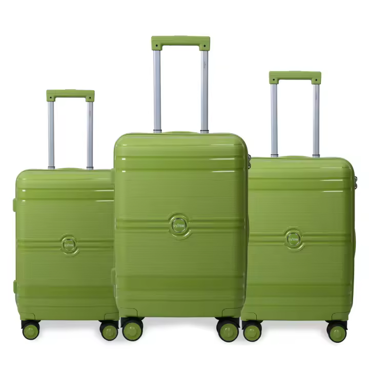 Set 3pcs Maletas de Viaje, Conjunto Cabina Elegante 4 Ruedas Giratorias 360°, Maleta Rígida Resistente Color Puro, Juego de 3 Maletas Trolley Maleta Gran Capacidad 20in 24in 28in - 1