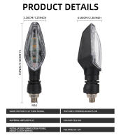 Luz De Señalización Para Motocicleta Amarilla Universal Impermeable Indicador Motorbike Scooter Luz Trasera Advertencia Lámpara De Circulación Accesorio - details 3