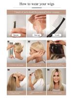 Pelucas Sintéticas De Bob Corto Para Mujer HENRY MARGU Rojo Tinto Vino Con Franja Resistente Al Calor Para Cosplay Fiesta Lolita - details 20