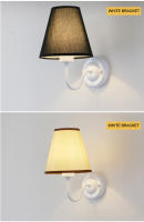 Lámpara De Pared Retro PwwQmm E27 Con Sombrilla De Tela En Cuatro Colores Para Decoración De Dormitorio Y Sala De Estar - details 5