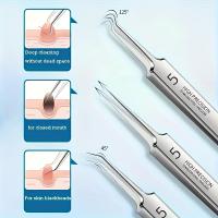 Kit De 8 Piezas Para Eliminar Quistes Y Acné Herramientas De Extracción Profesionales De Acero Inoxidable Para Todas Las Tipos De Piel Set De Popper De Puntos Negros - details 2