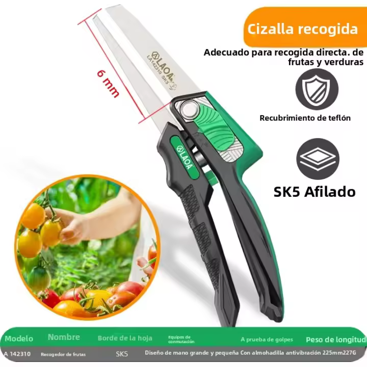 Tijeras De Jardín LAOA De 8 Pulgadas Para Podar Y Podar Herramientas De Jardinería Labor-saving Sin Mango Plegable Forma Estándar - 1