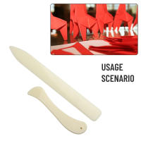 2PCS Herramienta De Trabajo De Cuero Cuvette Para Artesanía De Cuero Marcado Plegado Plegado De Borde Papel Plástico Herramientas Manuales De Sastre - details 1