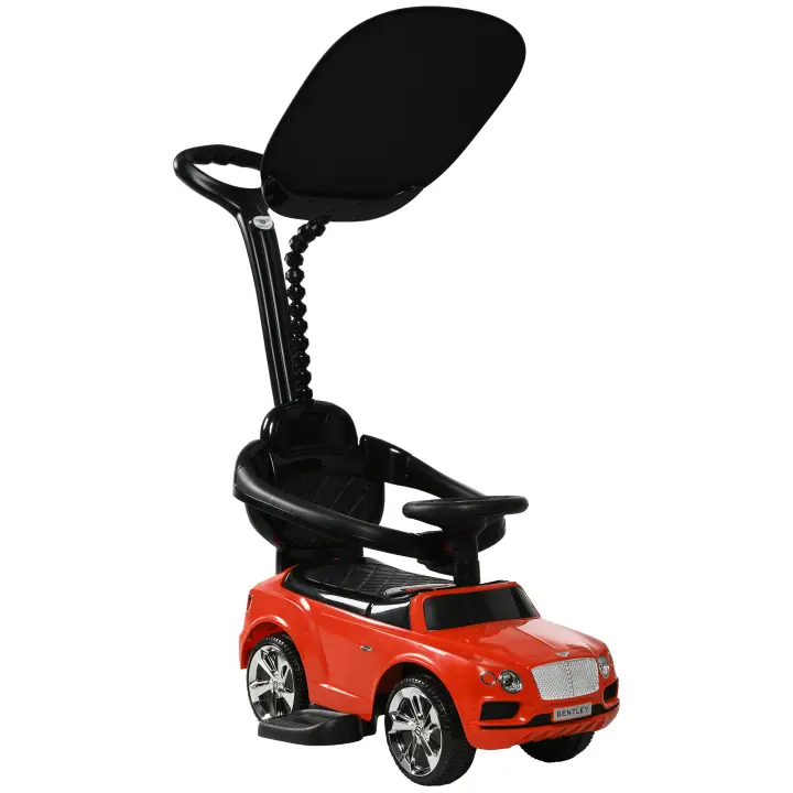 AIYAPLAY Coche Correpasillos 3 en 1 Correpasillos con Licencia Bentley Bentayga Correpasillos para Bebés de 12-36 Meses con Asa de Empuje y Toldo Desmontables Música Bocina - 1