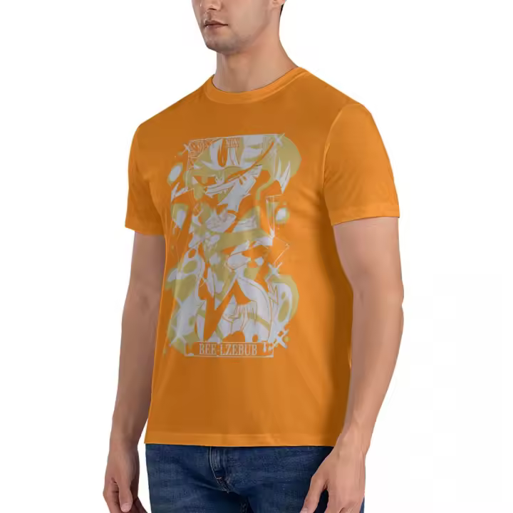 Camiseta De Cuello Redondo Para Hombre Bee-Lzebub Helluvaboss Talla Grande Tejido Algodón Transpirable Y Wicking Para Uso Diario - 1