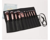 Organizador De Pinceles De Maquillaje Rollo Para Viaje Bolso De Cosméticos Para Mujeres Portátil Con Compartimentos Para Pinceles De Cejas - details 9