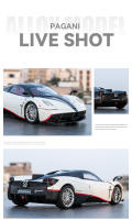 Modelo De Coche Pagani Huayra Sinosaurus a Escala 1:18 Con Sonido Y Luz Vehículo De Metal Para Colección Juguete Para Niños Regalo - details 11