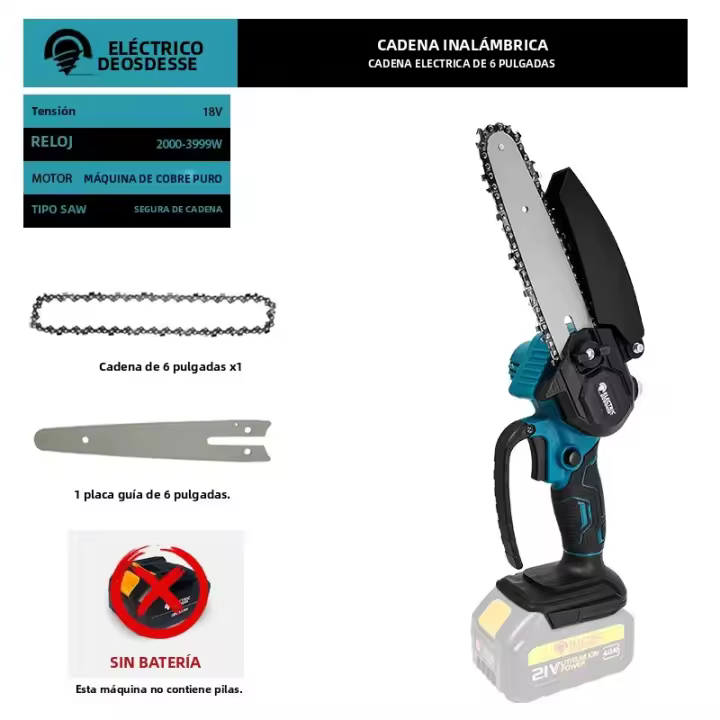 Motosierra Eléctrica Portátil De 6 Pulgadas 1700RPM Con Batería De Li-Ion 18V Makita (No Incluye Batería) Para DIY En El Hogar - 1