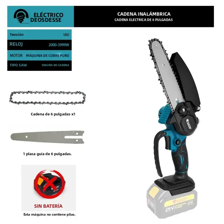 Motosierra Eléctrica Portátil De 6 Pulgadas 1700RPM Con Batería De Li-Ion 18V Makita (No Incluye Batería) Para DIY En El Hogar - 1