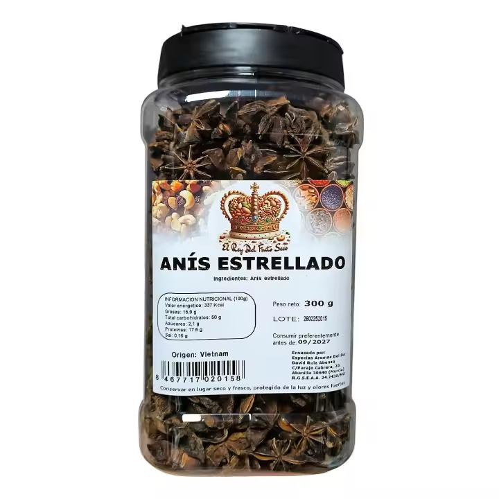 Anís Estrellado 300 Gr -  Natural - Delicadamente Aromático para tus Recetas Especiales - El Rey del Fruto Seco - 1