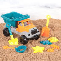 COLORBABY - Camión con juguetes para la playa, 40 cm, 9 piezas, moldes de arena, palas, cedazo, volquete, juegos arena, juego verano para bebés, +18 meses - details 1
