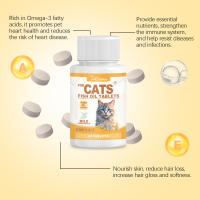 Comprimidos de Aceite de Pescado Multivitamínicos para Gatos (Cuidado integral para piel, pelaje y salud general) - details 8