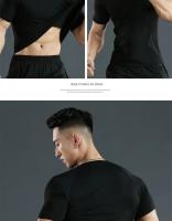 Camiseta Deportiva Para Hombres Secado Rápido Manga Corta Camiseta De Entrenamiento Fitness Ajustada Para Correr Y Gimnasio - details 3