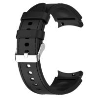 Correa De Reloj Samsung Galaxy Watch 7 6 5 4 pro Classic 47 43mm 46mm 40mm 44mm De Silicona Y Cuero Reemplazo De Pulsera Unisex - details 14