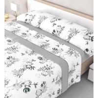 Mercatienda.es Sábanas de Coralina Térmica Premium - 220 Gramos de Invierno, Doble Perchado - MOD RETAMAS GRIS - Validas 190/200cm + 30cm - Confort Antiestrés- Serie Oro - Envío Rápido - details 6