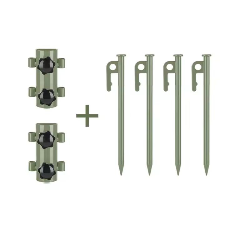 Juego De Gancho Para Tienda De Campaña Y Parachoques Portátil Herramienta De Soporte Para Túnel Y Tubo Reforzado Antiviento Con Clavos Para Tienda De Campaña - 1