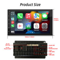Reproductor Multimedia Para Coche HIPPBQCC 7 Pulgadas Con Carplay Android Auto Pantalla Táctil HD Bluetooth 2 USB FM Mirror-Link Universal - details 8