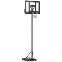 HOMCOM Canasta de Baloncesto de Exterior con Altura Ajustable 220-365 cm Aro de Baloncesto con Soporte Canasta de Baloncesto con Ruedas Base Rellenable Negro - details 0