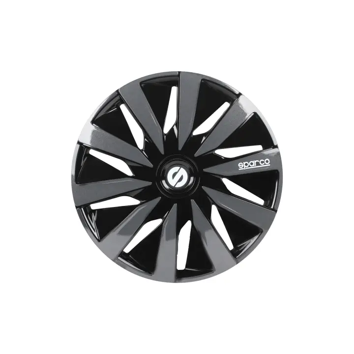 Tapacubos Bicolor SPARCO Lazio 14'' - Set de 4 Tapacubos Para Ruedas de Coche de 14 Pulgadas - Estilo Deportivo y Elegante - Marca SPARCO - 1