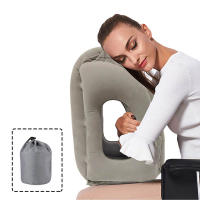 Almohada Inflable De Viaje Con Nuevo Patrón Soporte De Cuello Y Barba Para Avión Coche Autobús Tren Descanso En La Oficina - details 1