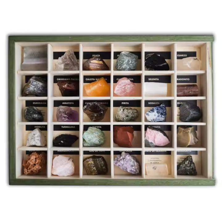 Minerales y Fósiles Nano Colección de 30 Minerales del Mundo - 1
