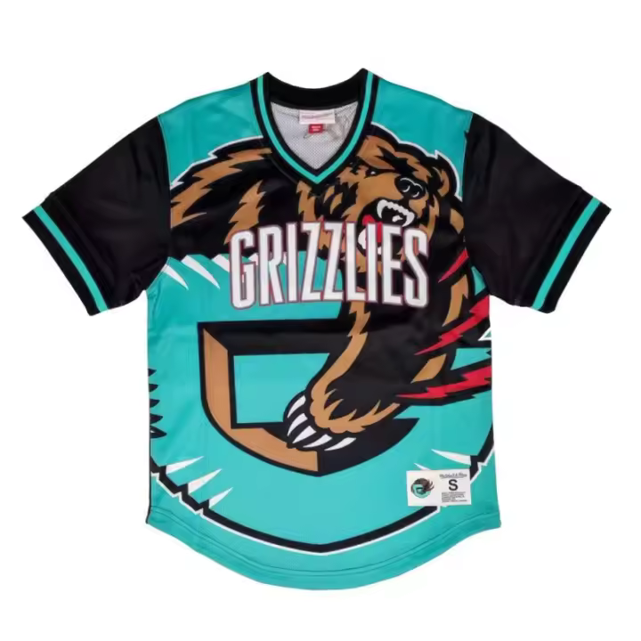 Camiseta Vancouver Grizzlies "NBA Jumbotron" Mesh V-Neck de Mitchell & Ness - 1