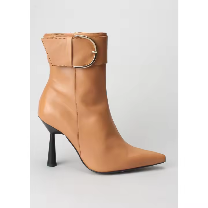 botin volga camel hebilla oro NICHI SEIJO - 1