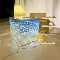 Caja De Tulipes Románticas Hecha a Mano Con LED Luz Nocturna DIY Decoración De Mesa Para Dormitorio Y Sala De Estar Material PVC Estilo Clásico Postermoderno - details 5