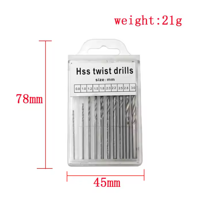11 unids de manual de taladro de mano, espiral mini taladro de mano con las piezas - 1