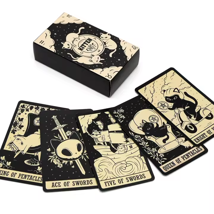 Baraja De Tarot Con Gatos Para Amantes De Los Gatos Juego De Fortuna Y Destino Juguete Educativo Para Adultos Tema De Animales Y Naturaleza - 1
