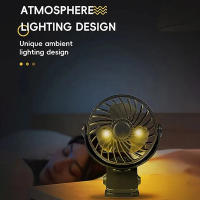 Ventilador Portátil Recargable Con Luz De Noche Y Clip Rotativo De 720° Pequeño Híbrido Para Camping Al Aire Libre Y Uso Doméstico - details 9
