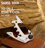 SWISS TECH Multiherramienta Mini 10 En 1 Portátil EDC Herramienta De Mano Con Clip Para Escalar Y Acampar Kit De Herramientas Para Bicicleta - details 1