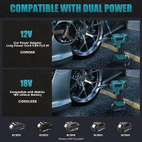 Bomba inflable inalámbrica con pantalla Digital, herramienta neumática eléctrica portátil para coche, batería Makita de 18V, sin batería - details 2