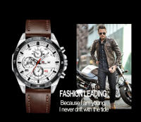 Reloj De Pulsera De Cuero Negro 46mm Estilo Militar Grande Movimiento De Cuarzo Con Calendario Decorativo Resistentes Al Choque Y Agua Para Hombre - details 13