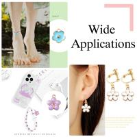 Kit De 25 Piezas De Colgantes De Flor En Aleación Y Esmalte Para Accesorios De Collar Y Pulsera DIY Joyería De Moda - details 3