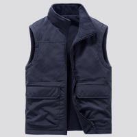 Chaleco Táctico Casual Para Hombre Con Múltiples Bolsillos Y Forro De Poliéster Cálido Doble Cara Para Acampar Y Senderismo Exterior - details 2