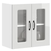 vidaXL Armario pared cocina puerta de cristal Kalmar roble marrón en color Marrón roble/Roble artisan/Blanco brillante y más | almacenamiento funcional diseño moderno para baño dormitorio sala - details 2