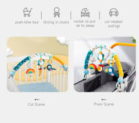 Juguetes Para El Desarrollo Ocular De Bebés Carrito Portátil Ajustable Con Animales Y Campanas Educativos Para Niños Regalos Para Recién Nacidos - details 6