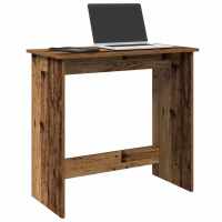 vidaXL Escritorio de madera contrachapada 80x40x75 cm en color Gris hormigón/Negro/Gris sonoma y más | estructura resistente ideal para salón dormitorio o estudio - details 5