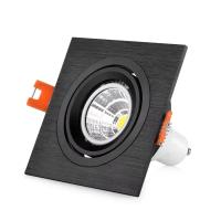 Resaltadores LED Negros De Estilo Cuadrado 6/10pcs Luz Baja Revestida De Aluminio Para Decoración Interior MR16 GU10 Instalación Recuada - details 2