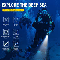 BORUiT Linterna De Buceo LED 2000LM P50 IPX8 Impermeable 100M Luz Súper Brillante Para Pesca Submarina Y Diversión Submarina - details 1