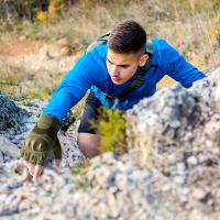 1Par De Guantes Tácticos Para Hombres Sin Dedos Ideal Para Deportes Al Aire Libre Tiro Caza Airsoft Y Ciclismo - details 6