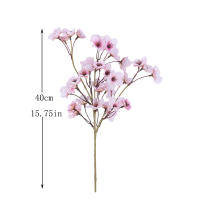 Bouquet De Cerezo Rosa 40cm De Alta Calidad Para Boda Decoración De Hogar Y Oficina Fiesta Navidad Hotel Flor Artificial De Seda - details 1