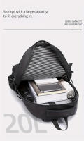 Mochila Ligera Para Hombre Con Gran Capacidad Para Viajes De Negocios Y Transporte Diario. Estilo Moderno Y Atractivo. Impermeable. Con Compartimento Para Computadora. - details 13
