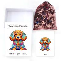 Rompecabezas De Madera En Forma Irregular De Perro Juguete Interactivo Para Adultos Regalo De Agradecimiento Dificultad Alta - details 6